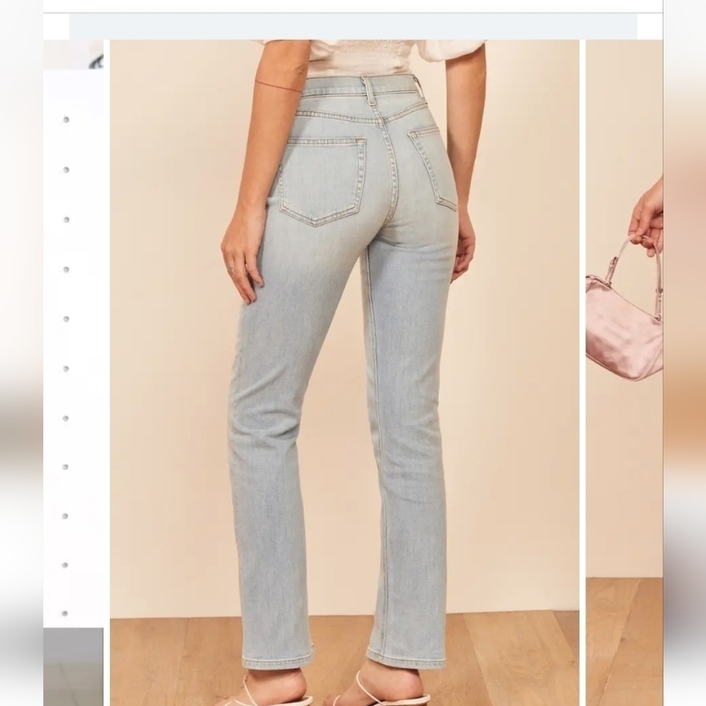 Reformarion Roxy Straight Leg Jeans St Lucia wash sz 25 WJ88 - Picture 4 of 12